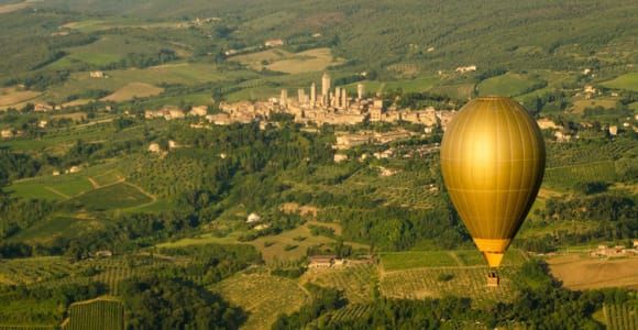 Vuelos en globo cerca de San Gimignano