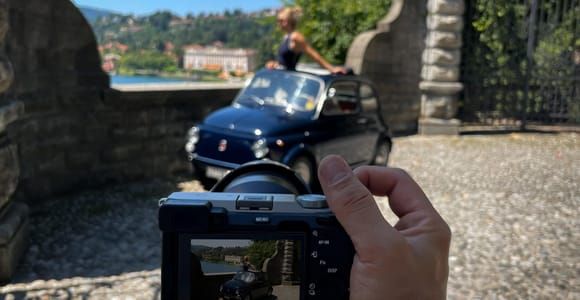 Tour fotografico del Lago di Como in una Fiat 500 classica - 2 ore